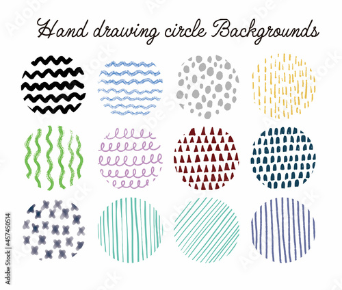hand drawn cicle backgrounds,Scandinavian style,handdrawn,pattern,backgrounds,vector set