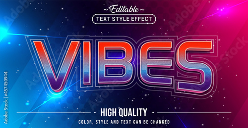 Editable text style effect - Vibes text style theme.