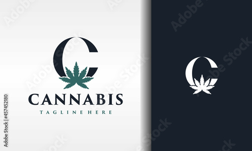 letter C cannabis logo