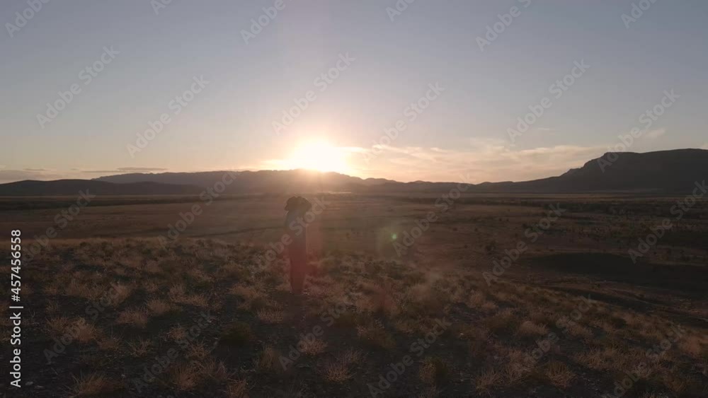 Male photographer exploring the Australian outback with his camera, Flinders Ranges, South Australia Male photographer exploring the Australian outback with his camera, Flinders Ranges, South Australia