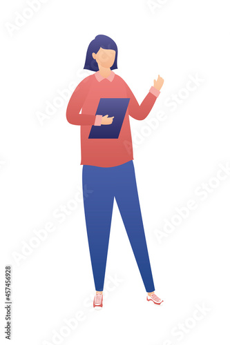businesswoman with document