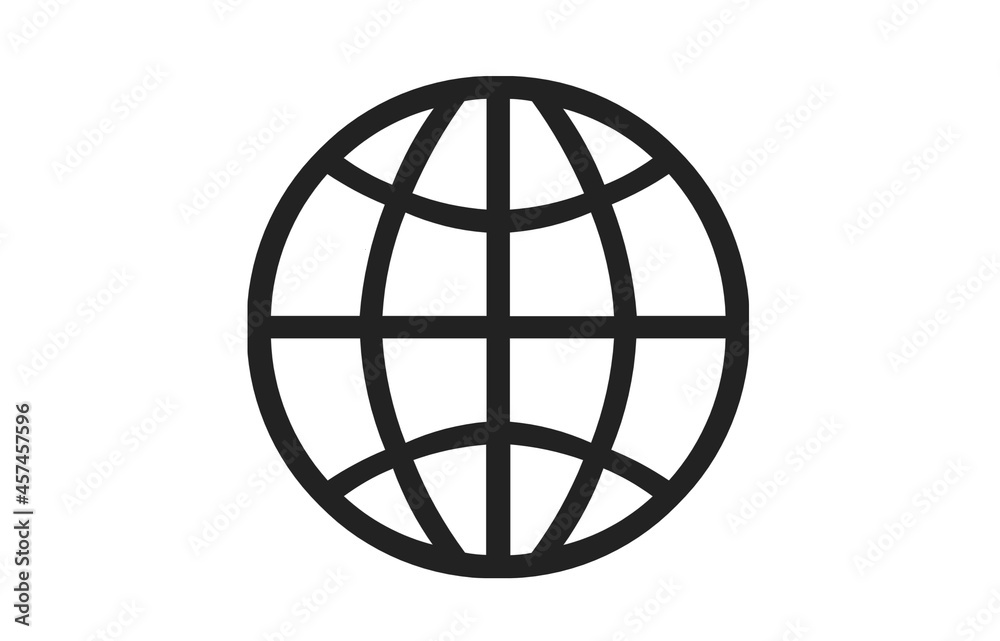 The globe with parallels and meridians The globe with parallels and meridians