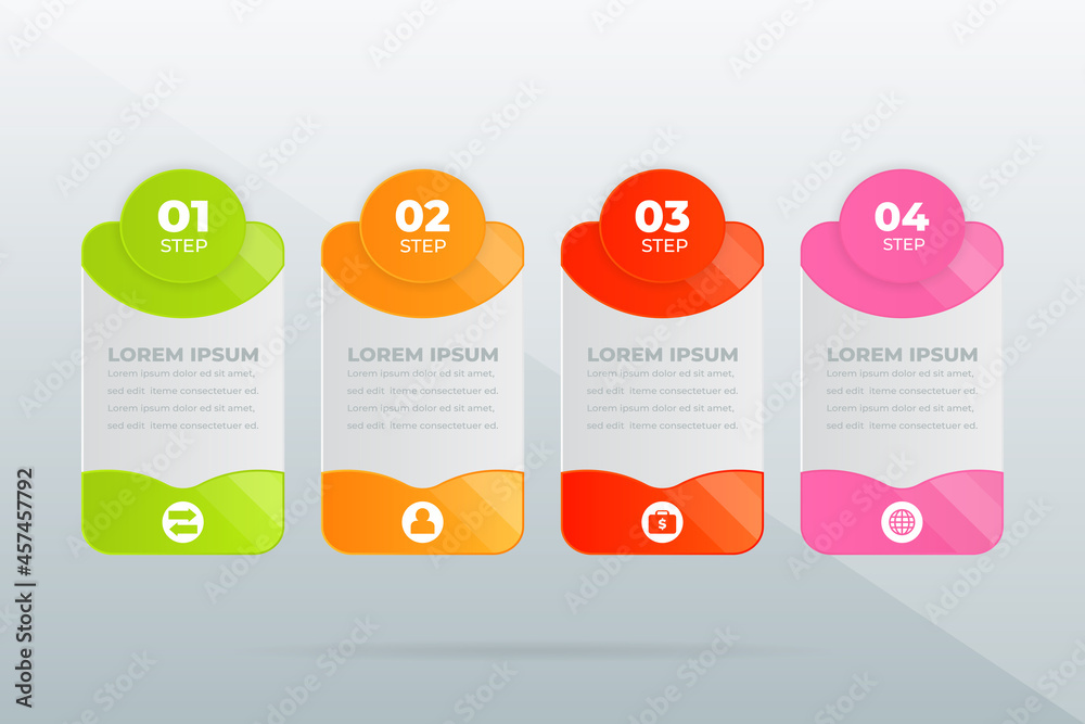 Business data visualization. Process chart. Abstract elements of graph ...