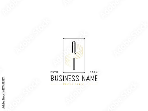 QI Logo Letter, Creative qi q&i Letter Logo Icon Vector For Your Simple Fashion, Apparel and Clothing Brand or any type of business