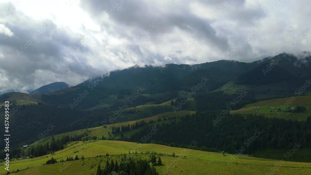 mountains landscape the view from the top flight drone Carpathians Ukraine mountains landscape the view from the top flight drone Carpathians Ukraine