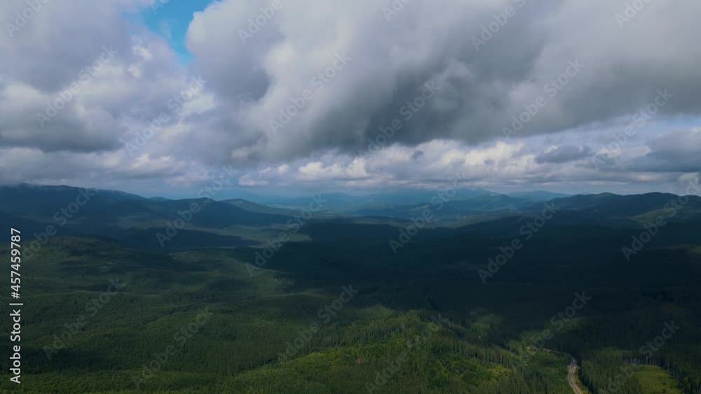 mountains landscape the view from the top flight drone Carpathians Ukraine mountains landscape the view from the top flight drone Carpathians Ukraine