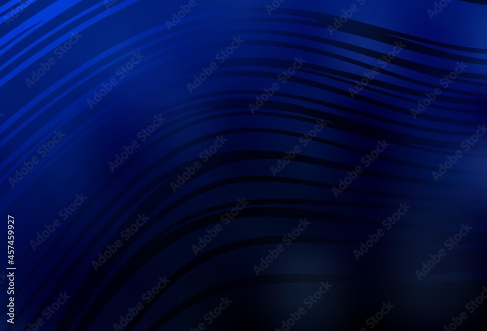 Dark BLUE vector template with bent lines. Dark BLUE vector template with bent lines.