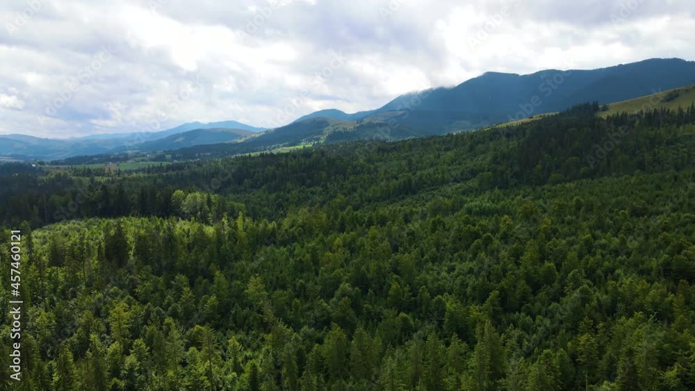 mountains landscape the view from the top flight drone Carpathians Ukraine mountains landscape the view from the top flight drone Carpathians Ukraine