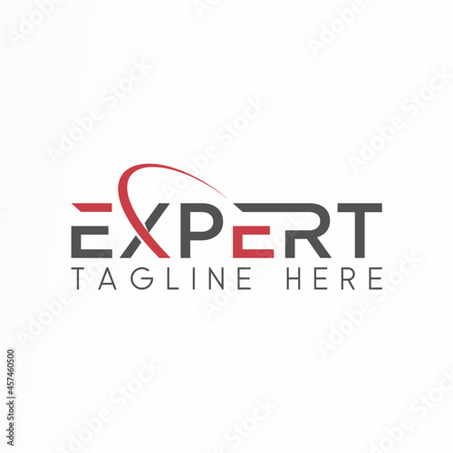 letter or writing EXPERT sans  cutting and unique font image graphic icon logo design abstract concept vector stock. Can be used as a symbol related to creativity or wordmark