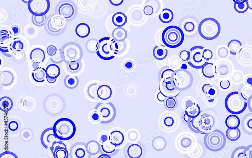 Light Blue, Yellow vector background with bubbles.