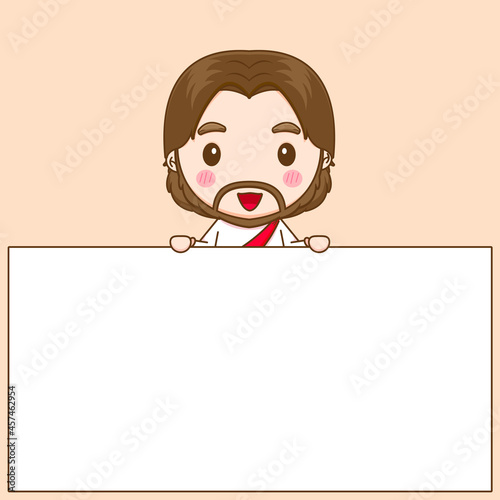 Cute Jesus chibi cartoon character