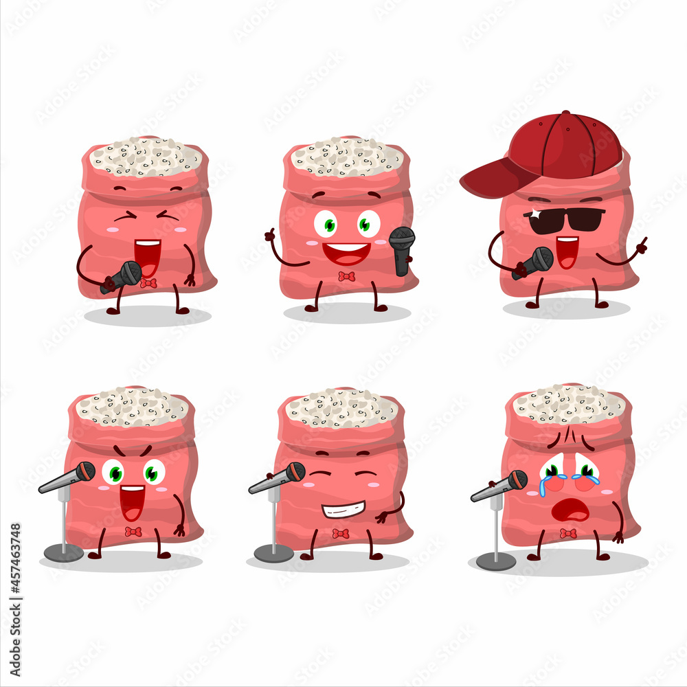 A Cute Cartoon design concept of black eyed peas singing a famous song A Cute Cartoon design concept of black eyed peas singing a famous song
