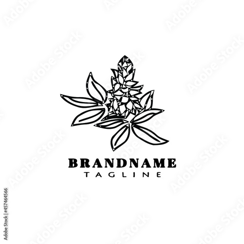 Obraz na płótnie cute bluebonnet logo cartoon icon design template black isolated vector illustration w salonie