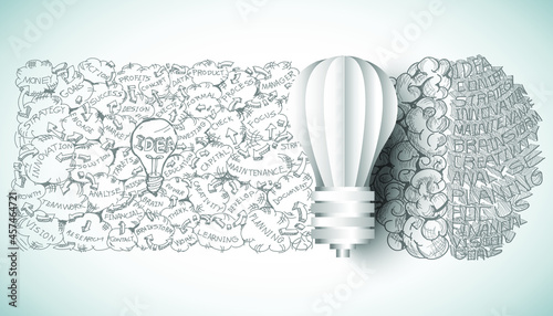 Light bulb Idea. plan think analyze creative startup business. illustration Creativity modern Concept Vector Infographic template.