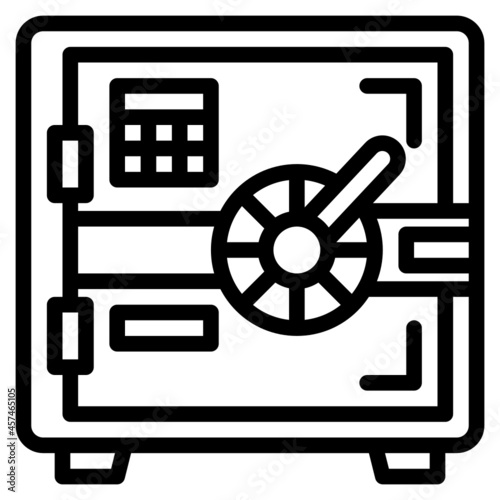 safebox line icon