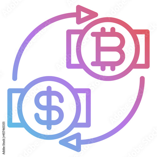 exchange gradient icon
