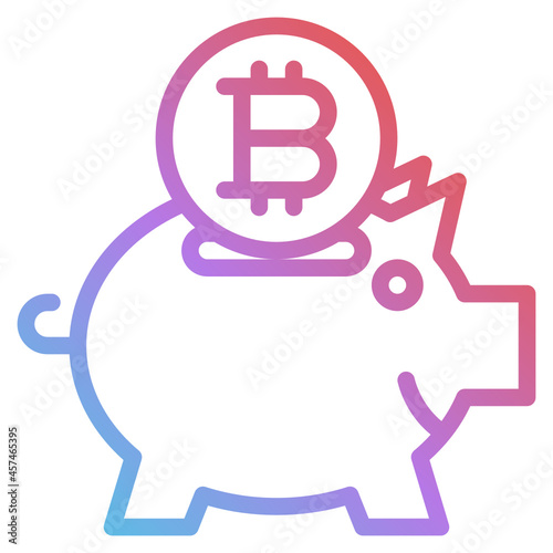 piggybank gradient icon