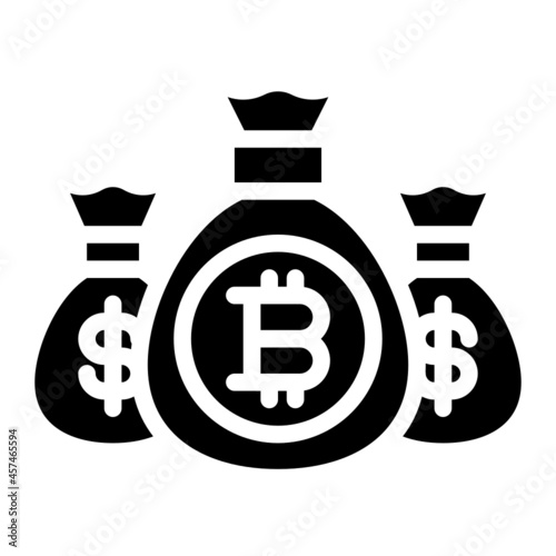 moneybag glyph icon