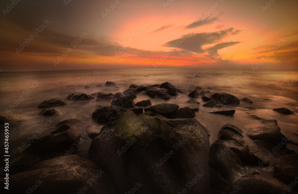 Night photography of the landscapes of the Mexican coast Night photography of the landscapes of the Mexican coast