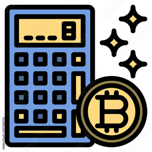 calculator line icon