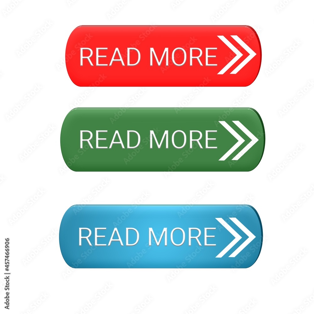 Read more buttons set for web icon various color white background Read more buttons set for web icon various color white background
