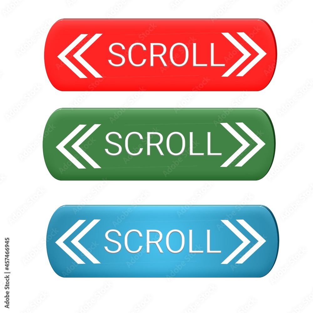 Scroll buttons web icon various color white background Scroll buttons web icon various color white background