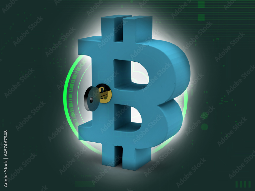 Obraz premium 3d rendering insert key Dollar symbol 