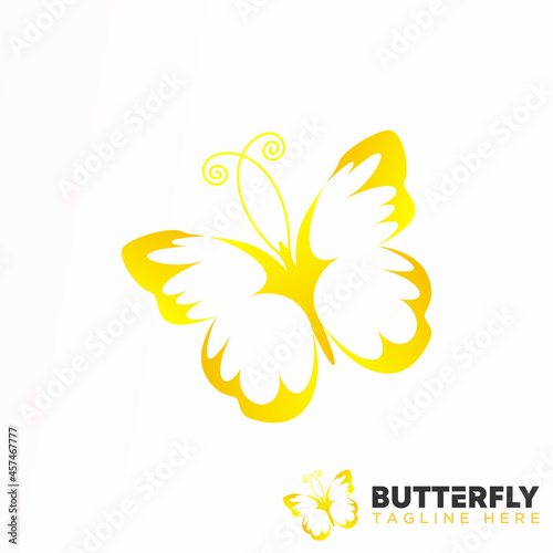 simple butterfly unique shape image graphic icon logo design abstract concept vector stock. can be used as corporate identity related to elegance or animal