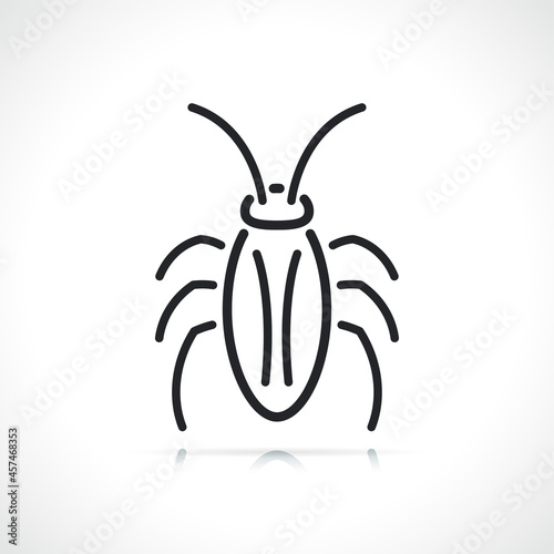 cockroach or insect line icon