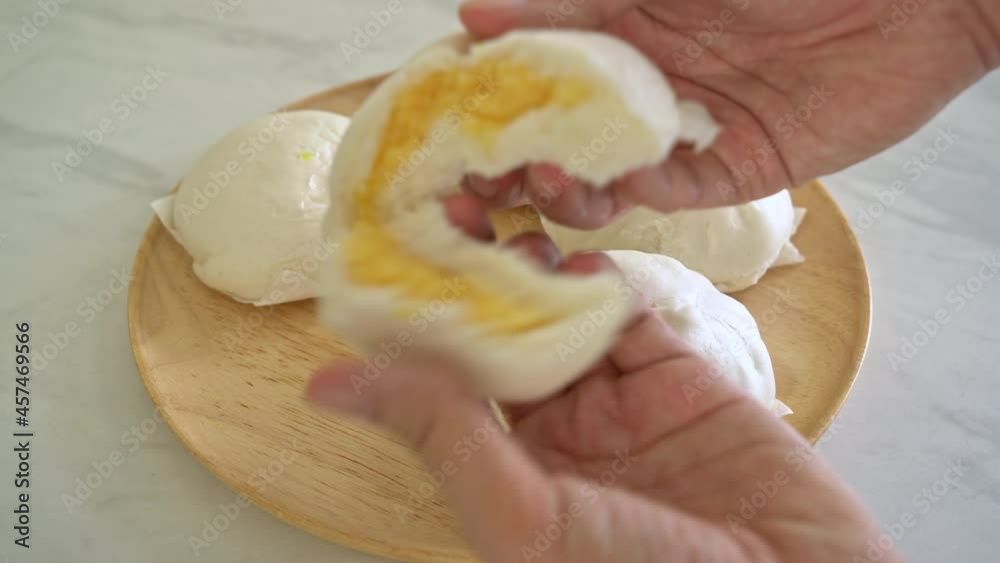 steamed bun stuffed custard cream steamed bun stuffed custard cream