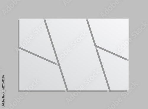 Template collage of five frames, images, photo