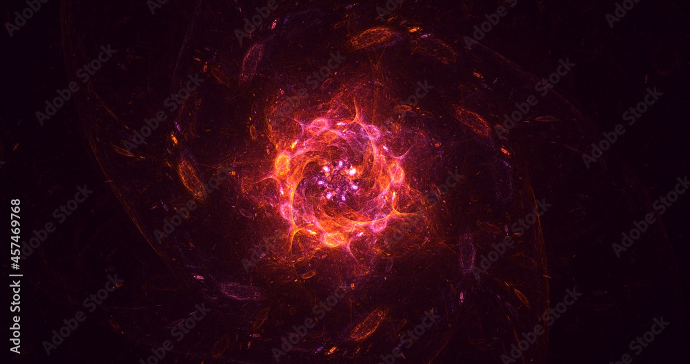 Obraz premium 3D rendering abstract mandala fractal background