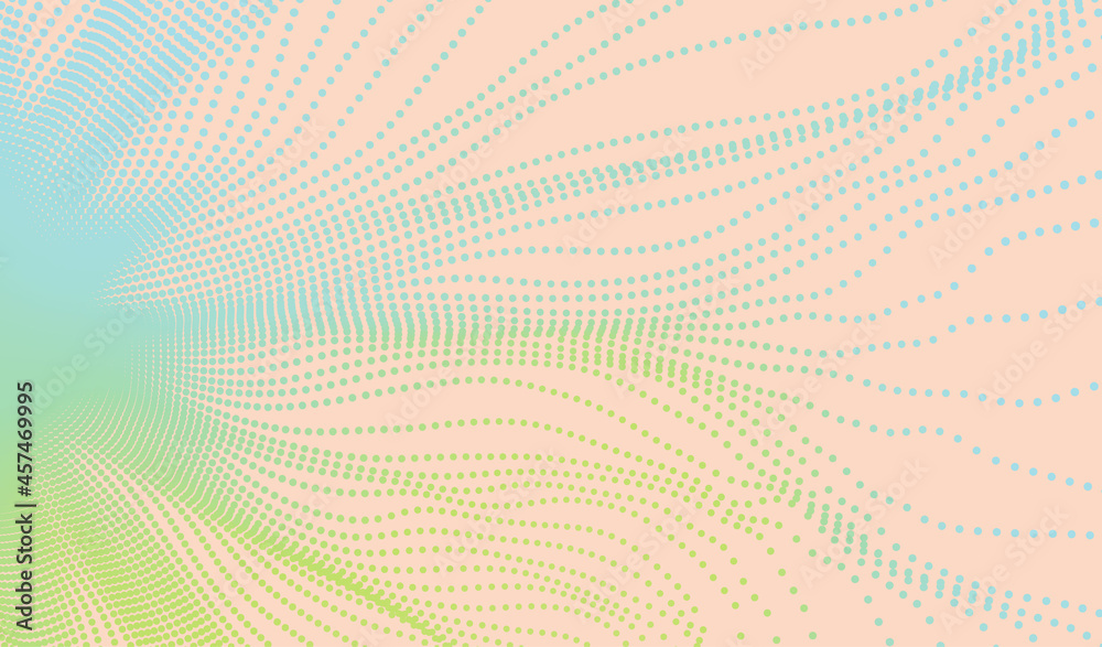 Obraz premium Array with dynamic emitted particles. 3d technology style. Abstract background. Vector illustration.