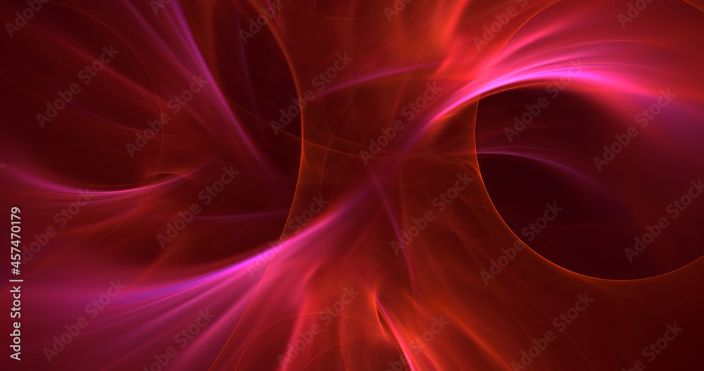 3D rendering abstract multicolor fractal light background