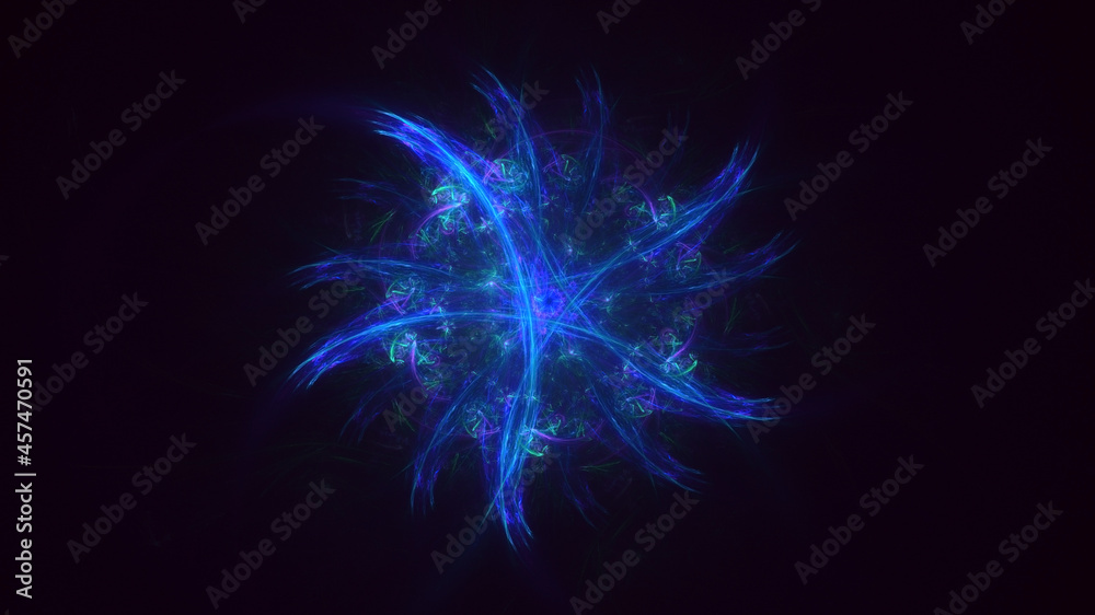 3D rendering abstract blue technology fractal background 3D rendering abstract blue technology fractal background