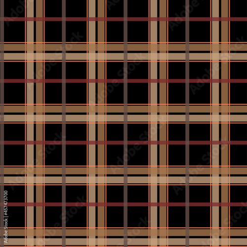 Seamless autumn pattern with abstract shapes in orange, yellow and beige colors