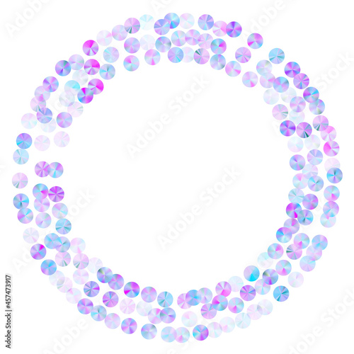 Neon tinsels confetti placer vector composition. Festive flickering foil elements party glitter flatlay. Christmas confetti scatter lustering texture.