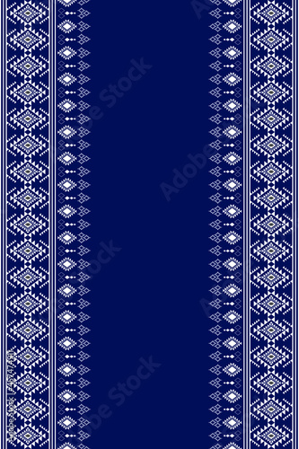Geometric ethnic oriental seamless pattern traditional Design for background,carpet,wallpaper.clothing,wrapping,Batik fabric,Vector illustration.embroidery style - Sadu, sadou, sadow or sado