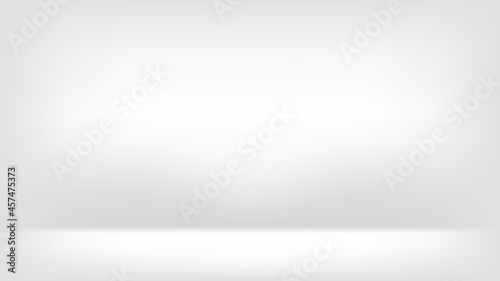 Empty studio room background for display your products. White color. Vector illustration