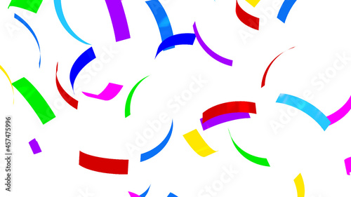 colorful confetti on white 
