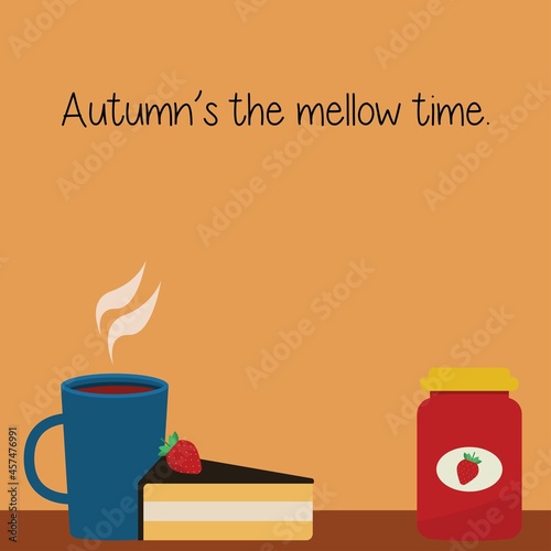 Vector set of autumn items.