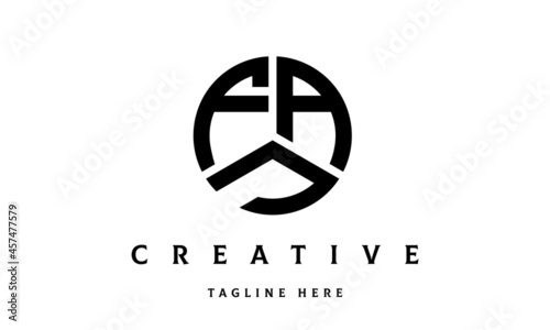FAJ creative circle three letter logo photo