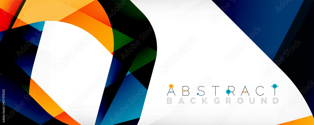 Minimal abstract background - color overlapping shapes on white with shadow lines. Vector Illustration For Wallpaper, Banner, Background, Landing Page Minimal abstract background - color overlapping shapes on white with shadow lines. Vector Illustration For Wallpaper, Banner, Background, Landing Page
