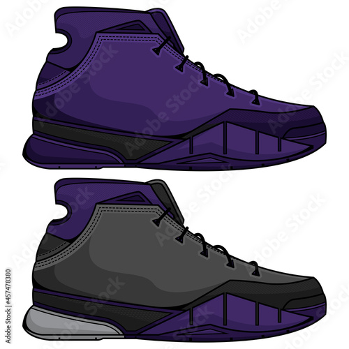 purple basketball shoes