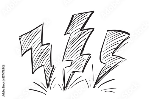 Battery charger, lightning bolt or thunderbolt symbol