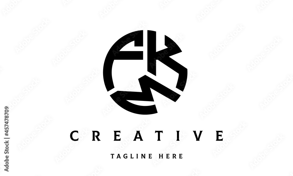 Obraz premium FKM creative circle three letter logo