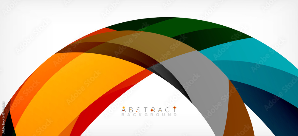 Color circle shapes, minimal geometric background. Trendy dynamic composition. Vector Illustration For Wallpaper, Banner, Background, Landing Page Color circle shapes, minimal geometric background. Trendy dynamic composition. Vector Illustration For Wallpaper, Banner, Background, Landing Page
