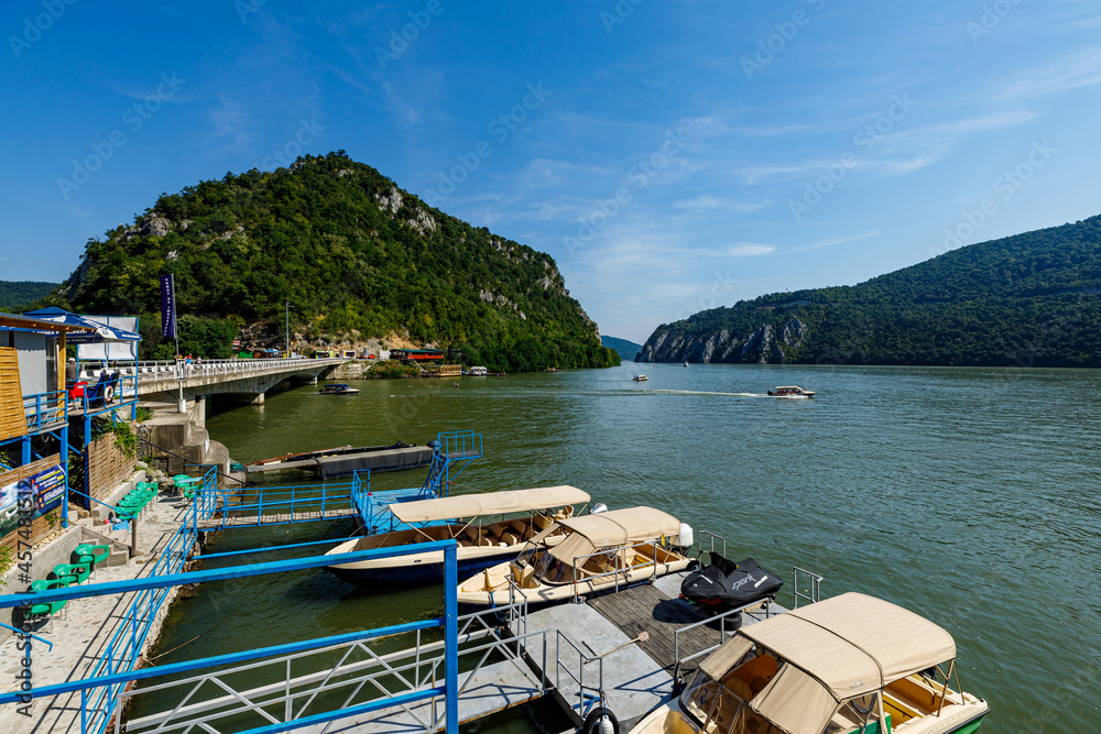 The Danube River at Orsova in Romania