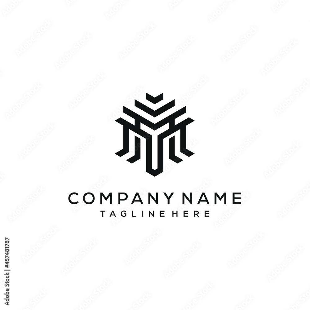 Initials Letter MMY MY M Y Logo Design