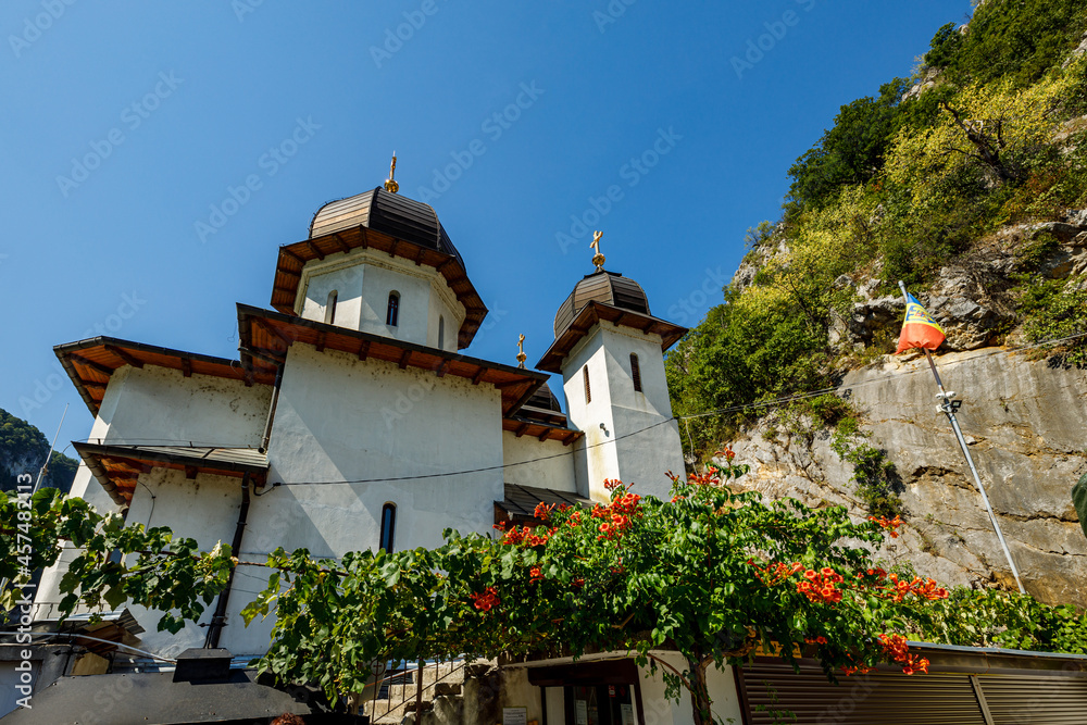 The Mraconia Monastery at the Danube River in Romania